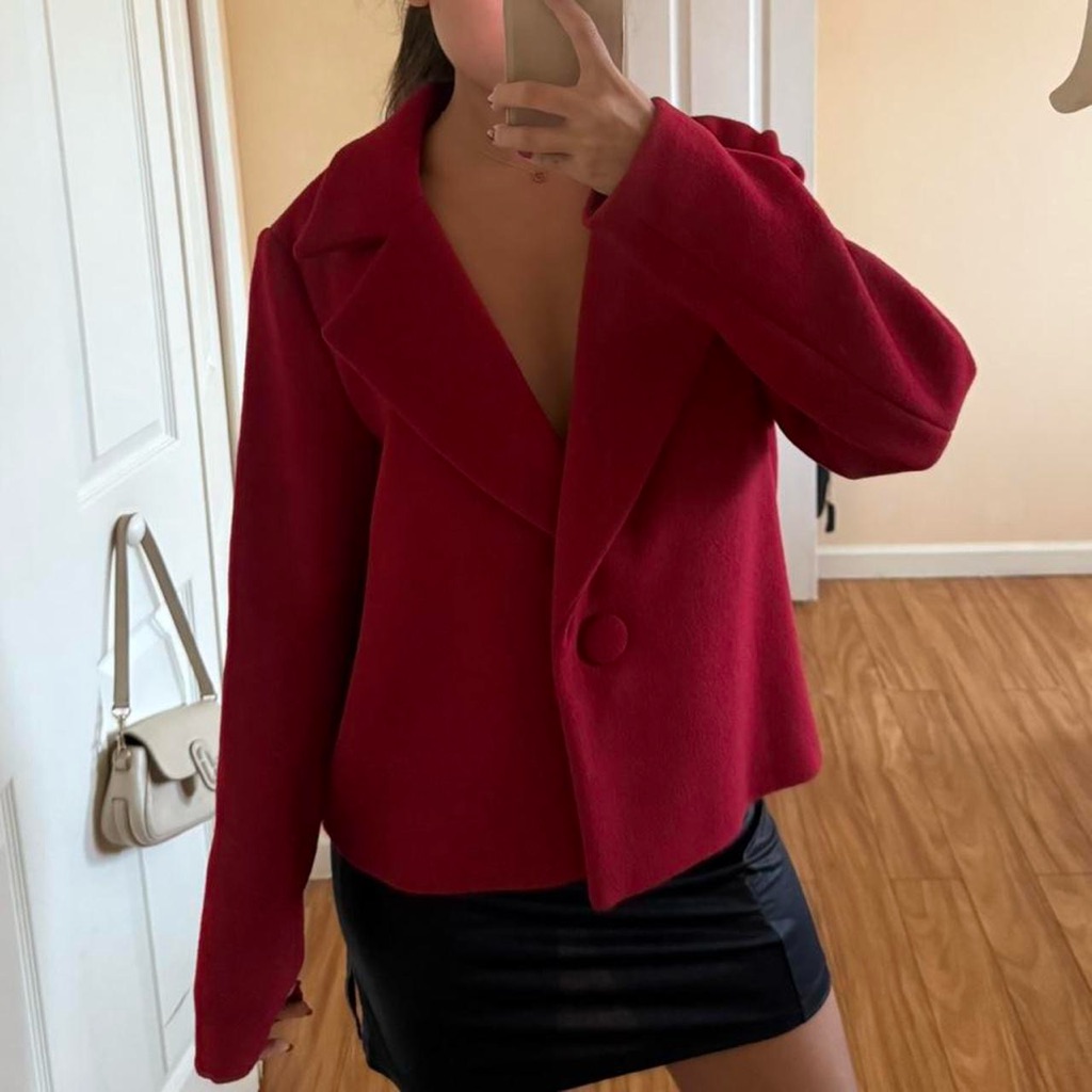 Women's Red Wool Jacket